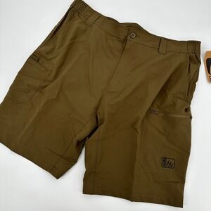 Fintech Submariner Woven Shorts Mens XXL Military Olive 4-Way Stretch Fishing